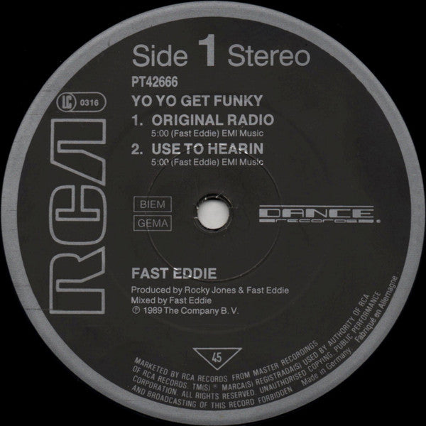 "Fast" Eddie Smith : Yo Yo Get Funky (12")