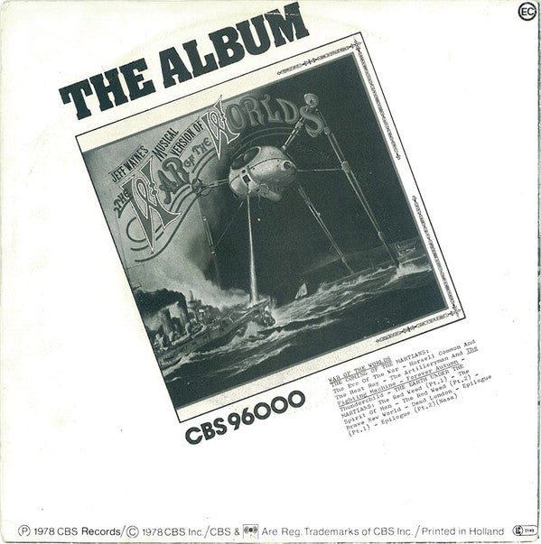 Jeff Wayne : The Eve Of The War (7", Single)
