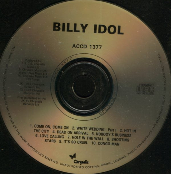 Billy Idol : Billy Idol (CD, Album)