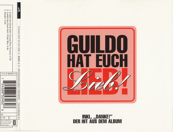 Guildo Horn & Die Orthopädischen Strümpfe : Guildo Hat Euch Lieb! (CD, Single)