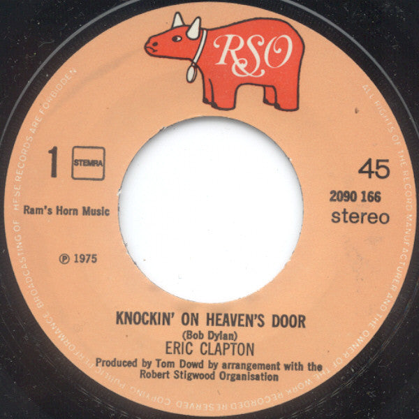 Eric Clapton : Knocking On Heaven's Door (7", Single)