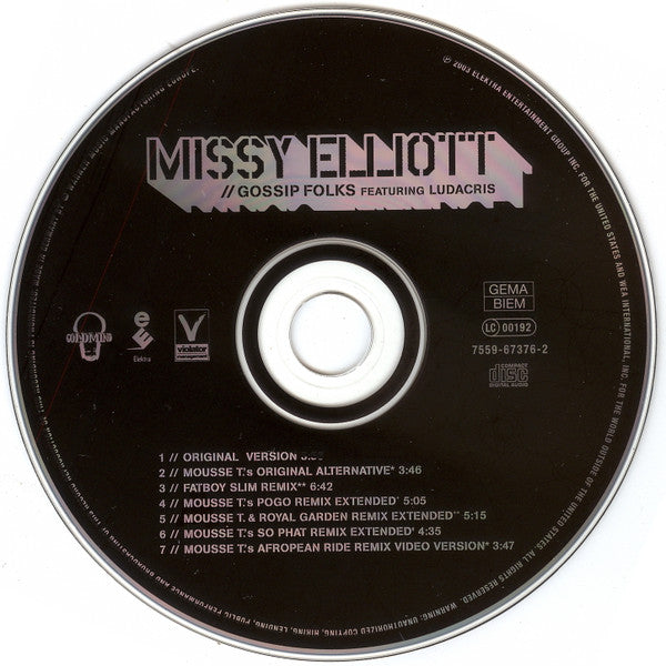 Missy Elliott Featuring Ludacris : Gossip Folks (CD, Maxi)