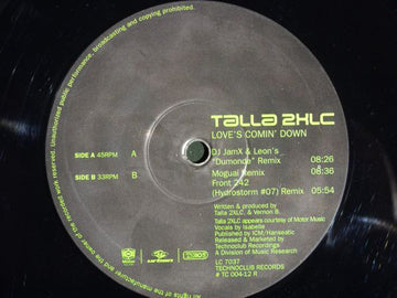 Talla 2XLC : Love's Comin' Down (Remixes) (12")