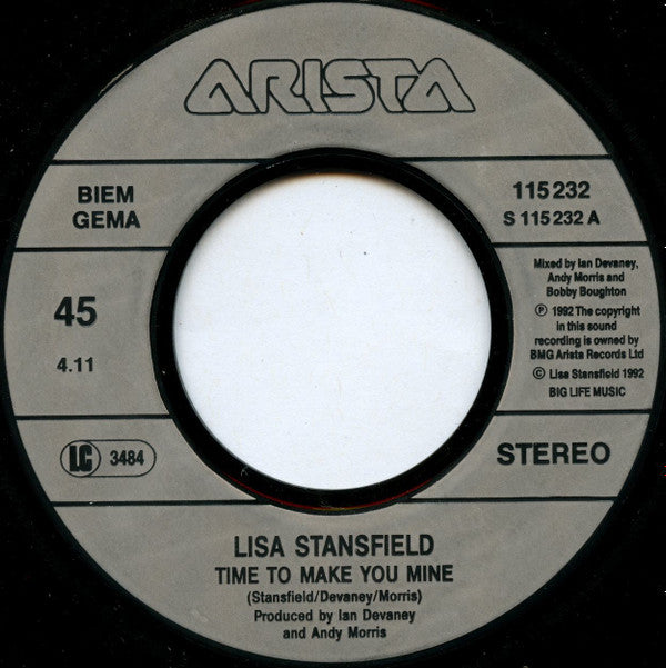 Lisa Stansfield : Time To Make You Mine (7", Single)