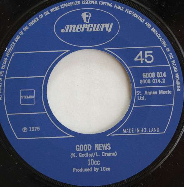 10cc : I'm Not In Love (7", Single)