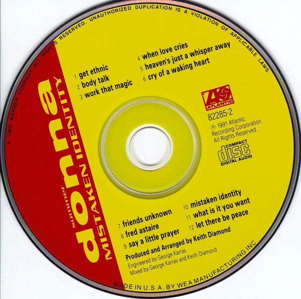 Donna Summer : Mistaken Identity (CD, Album)