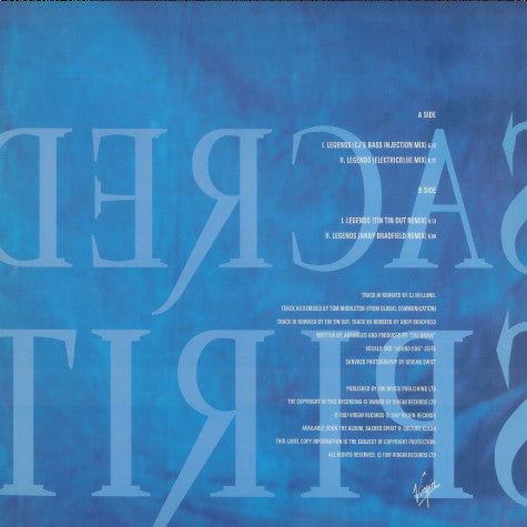 Sacred Spirit : Sacred Spirit Volume 2: Legends (12", Single)