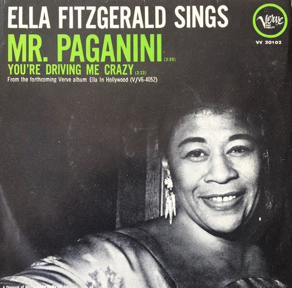 Ella Fitzgerald : Sings Mr. Paganini (7", Single, Mono)