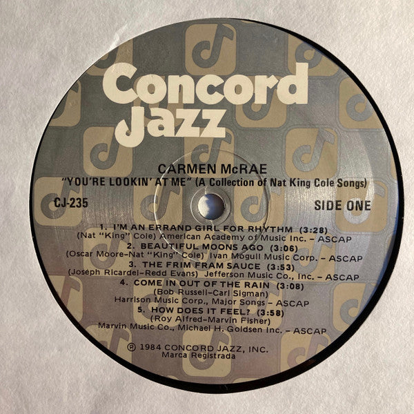 Carmen McRae : You're Lookin' At Me (LP, Album)