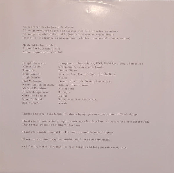 Joseph Shabason : The Fellowship (LP, Album, Ltd, Tra)