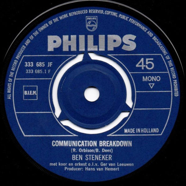Ben Steneker : Communication Breakdown (7", Single)