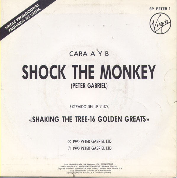 Peter Gabriel : Shock The Monkey (7", Promo)