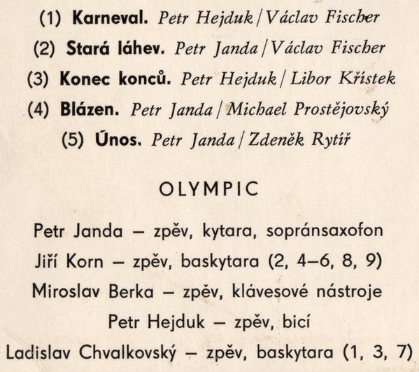 Olympic (2) : Olympic 4 (LP, Album, Club)