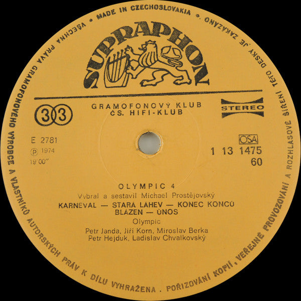 Olympic (2) : Olympic 4 (LP, Album, Club)