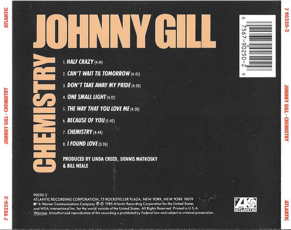 Johnny Gill : Chemistry (CD, Album)