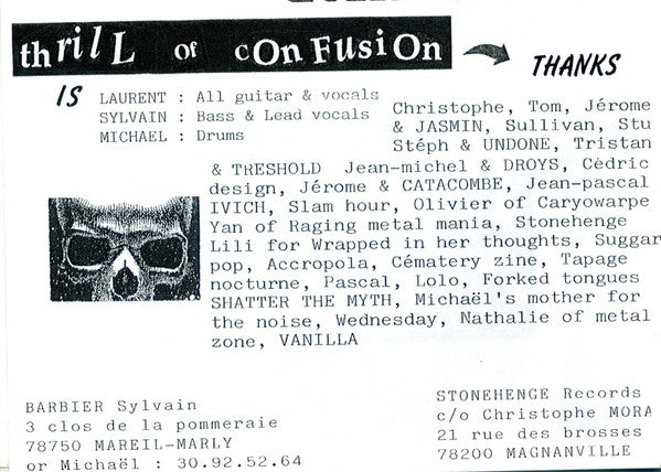Thrill Of Confusion : Thrill Of Confusion (7")