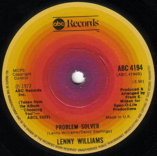 Lenny Williams : Shoo Doo Fu Fu Ooh! (7", Single)