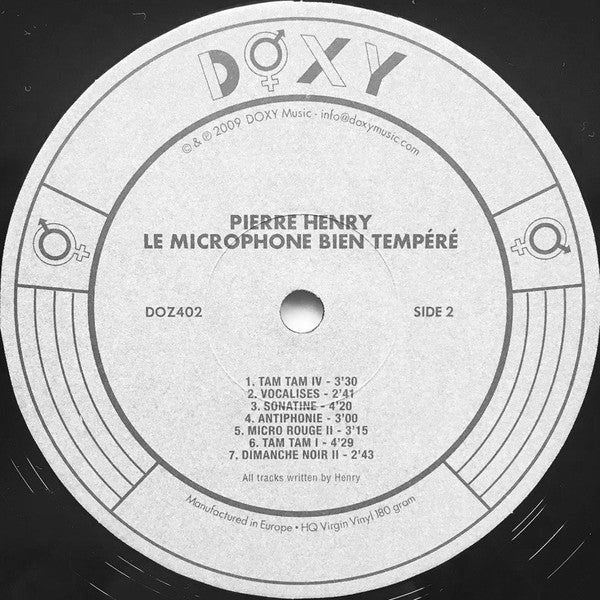 Pierre Henry : Le Microphone Bien Tempéré (LP, RE, 180)