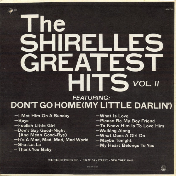 The Shirelles : The Shirelles' Greatest Hits Vol II. (LP, Comp)