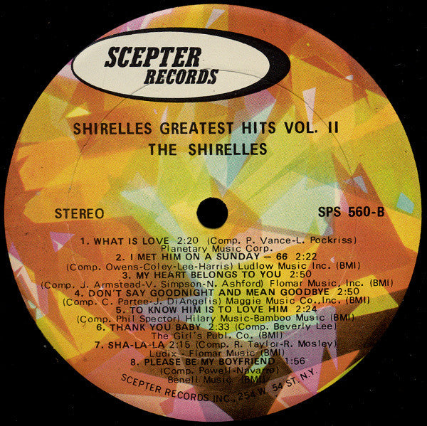 The Shirelles : The Shirelles' Greatest Hits Vol II. (LP, Comp)