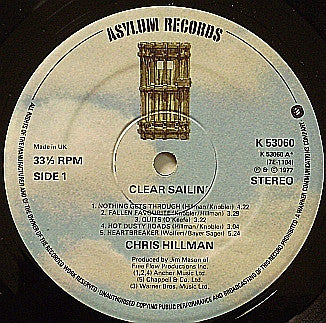 Chris Hillman : Clear Sailin' (LP, Album)