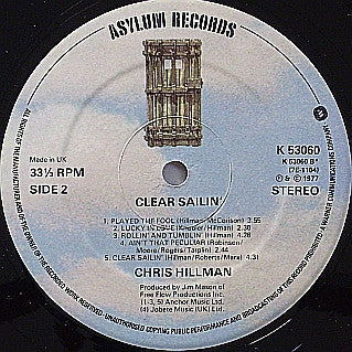 Chris Hillman : Clear Sailin' (LP, Album)
