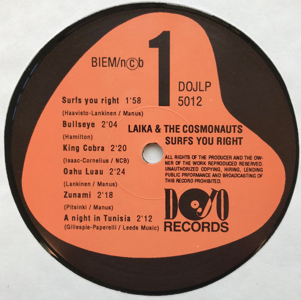 Laika & The Cosmonauts : Surfs You Right (LP, Album)
