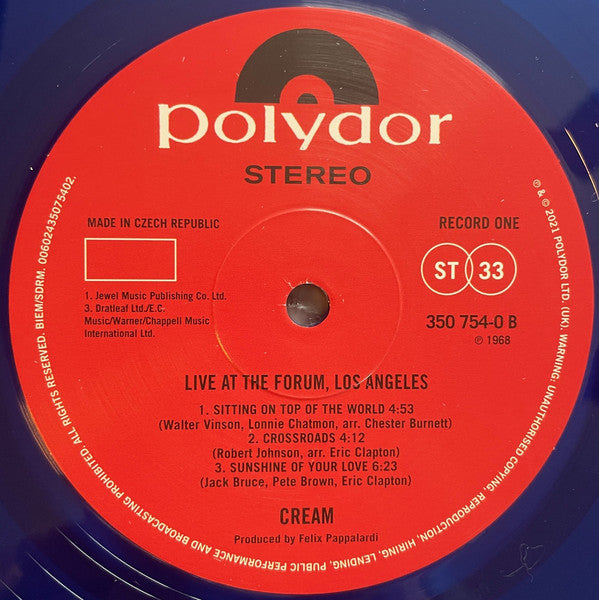 Cream (2) : The Goodbye Tour - Live At The Forum (2xLP, Album, Ltd, Blu)