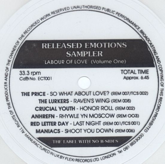 Various : Labour Of Love (Volume One) (Flexi, 7", S/Sided, Smplr, Cle)