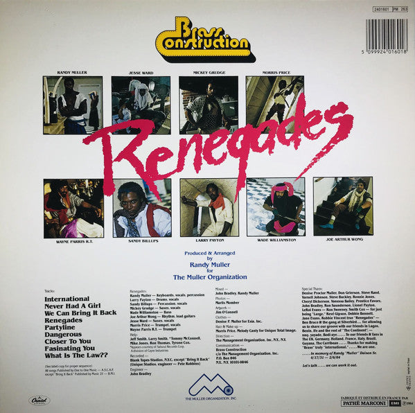 Brass Construction : Renegades (LP, Album)