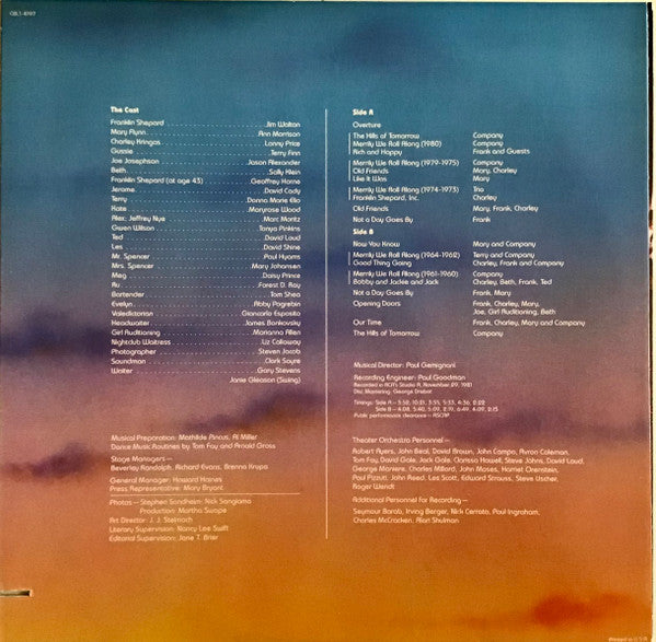 Stephen Sondheim : Merrily We Roll Along (LP, Album, Hal)