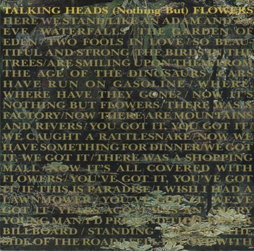 Talking Heads : (Nothing But) Flowers (7", Single, Spe)