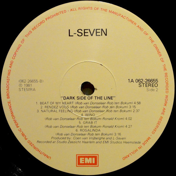 L-Seven (2) : Dark Side Of The Line (LP, Album)