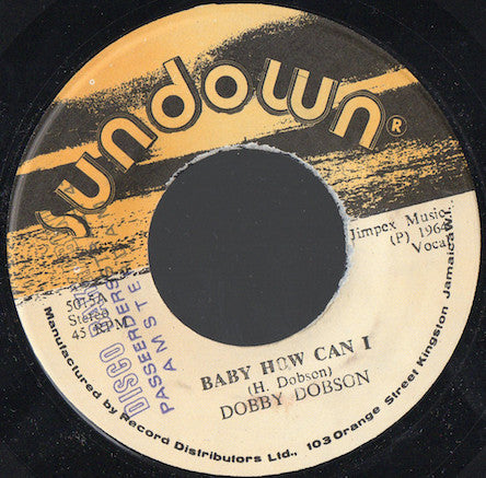 Dobby Dobson : Baby How Can I / Teenagers Prayer (7")