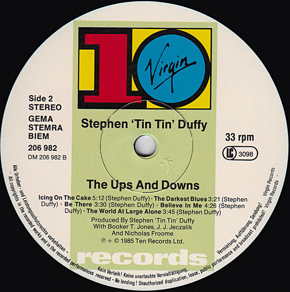 Stephen Tin Tin Duffy* : The Ups And Downs (LP, Album)