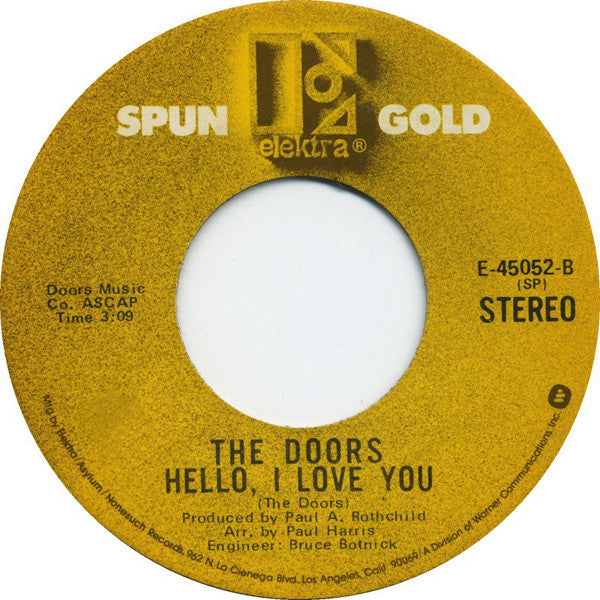 The Doors : Touch Me / Hello, I Love You (7", Single, RE, SP )