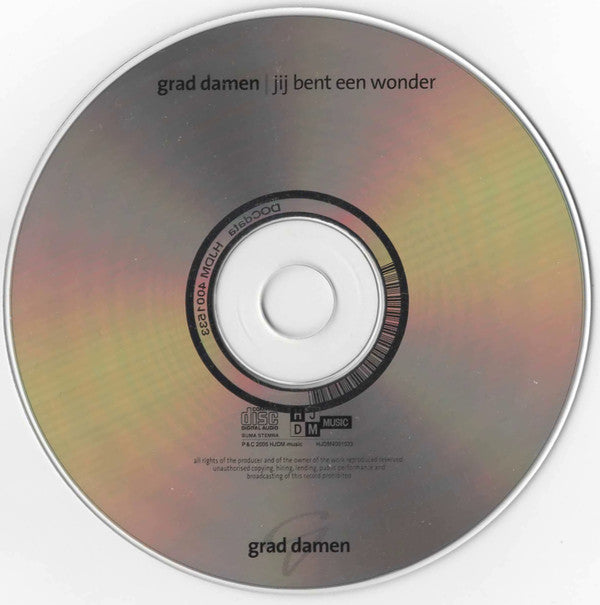 Grad Damen : Jij Bent Een Wonder (CD, Single)