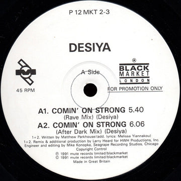 Desiya : Comin On Strong (12", Promo)