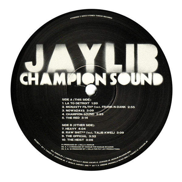 Jaylib : Champion Sound (2xLP, Album, RE)