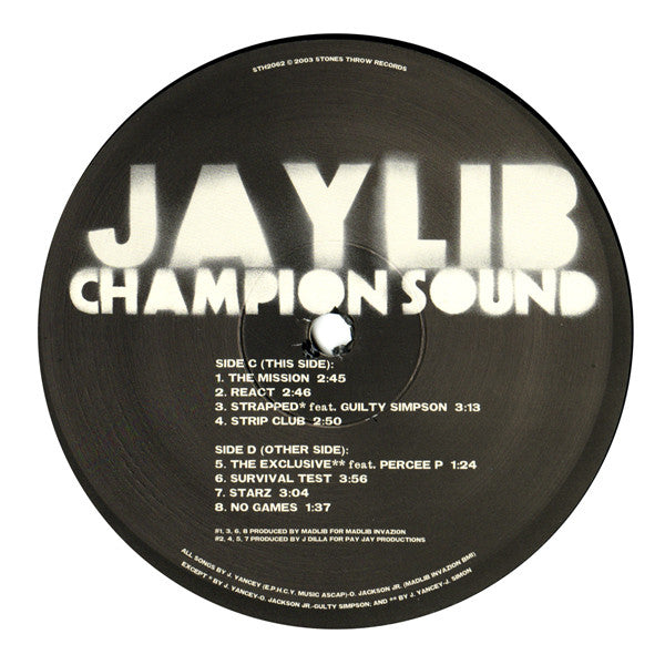 Jaylib : Champion Sound (2xLP, Album, RE)