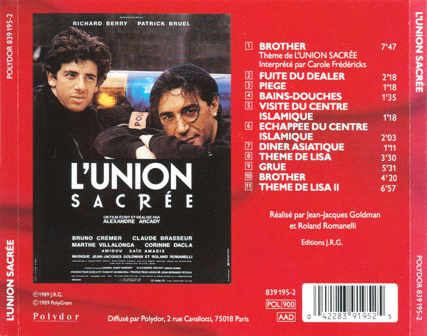 Jean-Jacques Goldman & Roland Romanelli : Musique Du Film L'Union Sacrée (CD, Album)