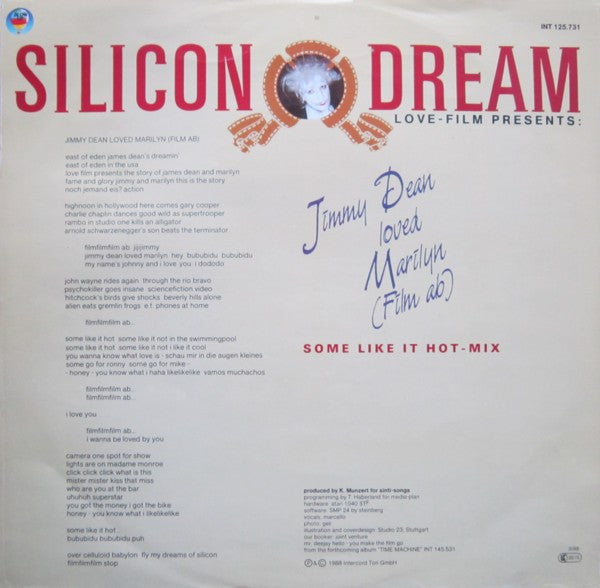 Silicon Dream : Jimmy Dean Loved Marilyn (Film Ab) (Hollywood Mix) (12", Maxi, Mul)
