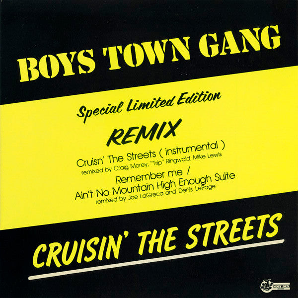 Boys Town Gang : Cruisin' The Streets (Remix) (12", Ltd, S/Edition)