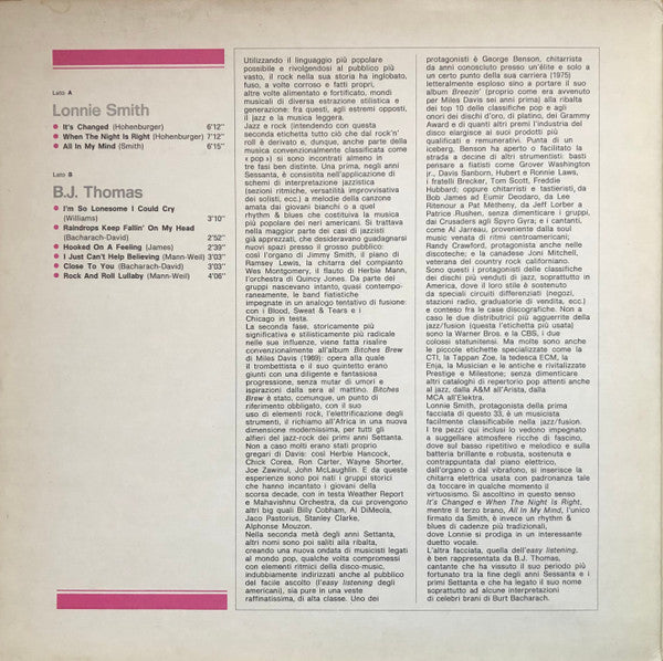 Lonnie Smith / B.J. Thomas : Lonnie Smith / B.J. Thomas (LP, Comp)