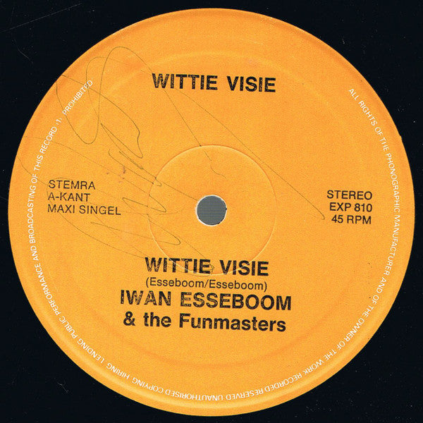 Iwan Esseboom, Errol Burger And The Funmasters : Wittie Visie / Dorothina (12", Maxi)