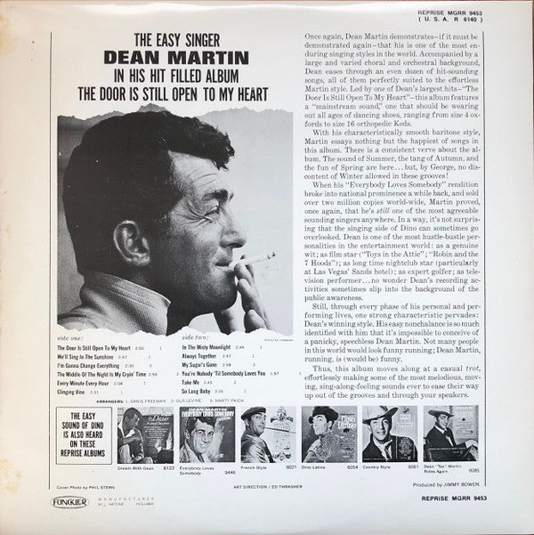 Dean Martin : The Door Is Still Open To My Heart (LP, Album, Mono)