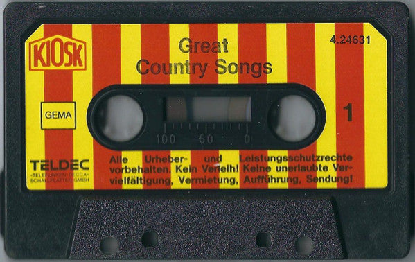 Unknown Artist : Great Country Hits (Cass)