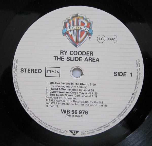 Ry Cooder : The Slide Area (LP, Album)