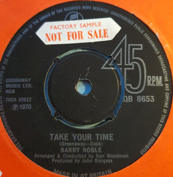 Barry Noble : Take Your Time (7", Single)