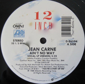 Jean Carn : Ain't No Way (12", Single)